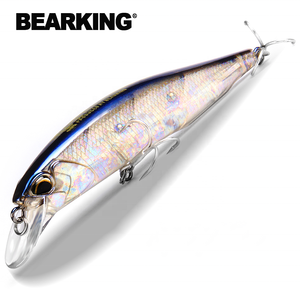 Bearking Высота каблука 10 см, 15 гр., самая популярная модель приманки для ловли рыбы, твердая приманка 14 видов цветов на выбор minnow качество Профессиональный minnow depth0.8-1,5 м