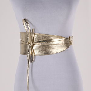 Nouveau Style femmes Faux cuir enveloppant <span class=keywords><strong>Obi</strong></span> Style Cinch <span class=keywords><strong>ceinture</strong></span> <span class=keywords><strong>noir</strong></span> Cummerbund marron femmes <span class=keywords><strong>ceinture</strong></span> - Product Image 2