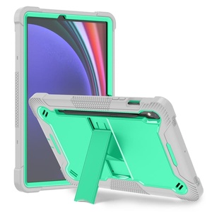 12.4 pouces <span class=keywords><strong>Portable</strong></span> tablette étui de protection pour <span class=keywords><strong>SAMSUNG</strong></span> Tab <span class=keywords><strong>S9</strong></span> dur PC couverture support Invisible plastique dos silicone pare-chocs étui - Product Image 1