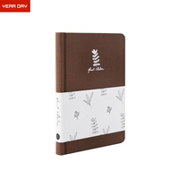 Cahier A5/A6 à couverture rigide écologique en tissu de lin en cuir imprimé en soie signet journaux à pois à feuilles mobiles étui en tissu cahiers