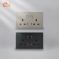 Prise murale universelle 13 ampères, 2 prises, 3 broches, avec prise USB
