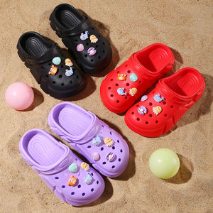 Çocuk açık plaj takunya kaymaz yumuşak bebek terlik düz yaz Sandal kids 'toptan erkek bebek terlik karikatür yengeç - Product Image 3