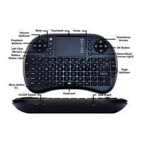 Mini-clavier sans fil i8 Air Mouse 2.4 ghz, rétroéclairage 7 pouces, avec pavé tactile, télécommande pour Android TV, X96, T95, M8S, PC, PS3