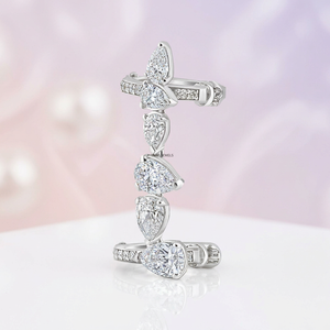 Pendientes de Oreja con Diamantes Cultivados en Laboratorio, Corte Pera Clásico, para Boda, en Oro de 10K, 14K y 18K y Plata 925 y 935, Venta al Por Mayor - Product Image 1