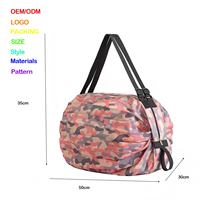 NOUVEAU Sac de courses pliable et réutilisable, couleur unie, couleur macaron, écologique, en polyester, grande capacité, NOUVEAU