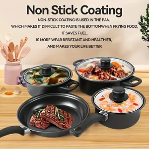 Juego de Utensilios de Cocina Antiadherentes Duraderos de 13 Piezas, Olla para Sopa y Leche Multifuncional, Sartén de Maifanstone para el Hogar - Product Image 5