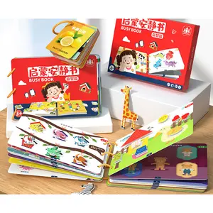 Factory Cheap Price Diy Small MOQ Baby Book Paste Activity Binder Toys Educational Learning Quiet Book For Kids