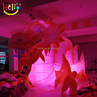 Lanterne de dragon gonflable led géante pour accessoire de défilé de fleurs de festival personnalisé