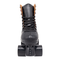Haut de gamme Professionnel Rouleau & Quad Skate Chaussures En Cuir Vamp Châssis En Aluminium PU Roues ABEC-7 En Acier Au Carbone Roulements