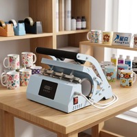 Presse à chaud électrique semi-automatique industrielle multi-couleurs 30oz pour sublimation sur gobelets fins