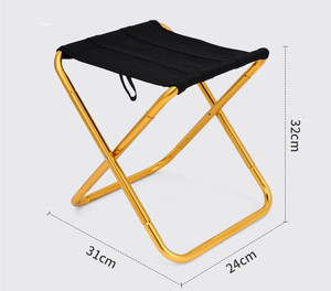 Tabouret de camping pliable portable pour le jardinage en plein air, la pêche, le barbecue, la randonnée avec sac de transport - Product Image 3