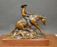 Sculpture en bronze de cheval de dressage et cavalier - BRONZE - OEM DISPONIBLE