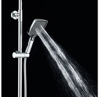 Pommeau de douche chromé en acier inoxydable TM-1005 Ensemble de colonne de douche à effet pluie noire