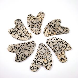 Kaufen Sie in loser Schüttung Gesichts massage Werkzeug Herz Dalmatiner Jasper Gua Sha Für Gesicht und Körper - Product Image 1