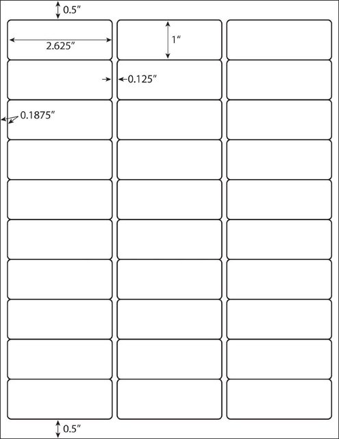 Thermal Shipping Labels 1x2-5/8 Inch - White Blank Direct Thermal Roll for Printer - Factory Direct Wholesale Bulk