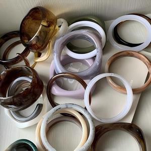 FY Acrylic Chunky Jewelry <strong>Bangles</strong> Bracelets Irregular Punk Resin Geometric Cuff Wide <strong>Wristband</strong> Statement Bracelet <strong>Bangle</strong> - Product Image 5