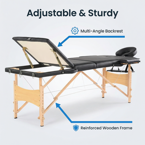 <span class=keywords><strong>Table</strong></span> <span class=keywords><strong>de</strong></span> <span class=keywords><strong>massage</strong></span> pliable en bois, portable, pour salon <span class=keywords><strong>de</strong></span> beauté, équipement <span class=keywords><strong>de</strong></span> spa, meilleure vente - Product Image 2