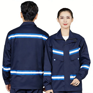 Combinaisons de travail de sécurité personnalisables pour hommes avec bandes réfléchissantes, faible MOQ, uniformes pour l'industrie et le travail en extérieur - Product Image 1
