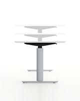 Escritorio Ejecutivo de Lujo con Patas de Aluminio, Altura Ajustable Eléctricamente, Mesa de Oficina Individual para Trabajar Sentado o De Pie, Venta al Por Mayor Comercial