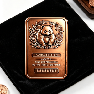 Lingote de Cobre de Alta Calidad, Edición Limitada, 1 Kg, 99.9% Cobre Puro, Edición Panda, para Colección y Regalo - Product Image 1