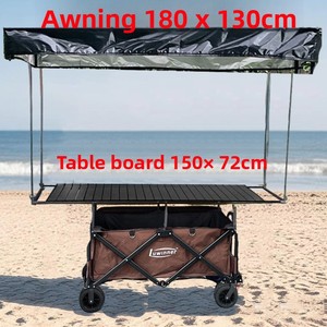 Carrito Plegable con <span class=keywords><strong>Mesa</strong></span> y Techo, Carrito de Comida Plegable TKA, Accesorios para Camping y Senderismo - Product Image 5