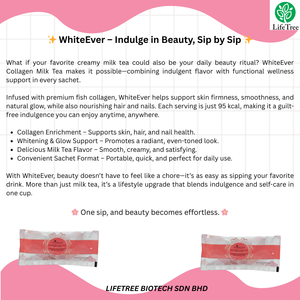 เครื่องดื่มเพื่อความงามของชานมคอลลาเจนที่กำหนดเองได้ Whiteever สูตรน้ำตาลต่ำสำหรับผิวขาวกระจ่างใสและผิวชุ่มชื้น - Product Image 4