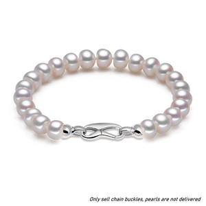 XD S1007 S925 Sterling bạc ngọc trai Vòng đeo tay Clasp tinh thể kết nối Clasp Sterling Bạc Da dây kết thúc Mũ Clasp - Product Image 5