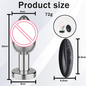 Анальная пробка с украшениями, роскошные анальные игрушки, вибрационная водонепроницаемая анальная пробка из ABS+жидкого силикона для мужчин и женщин, для секс-массажа - Product Image 6