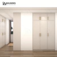 Armoire autoportante moderne Buildgres avec miroir, en bois massif, durable, grande capacité de rangement pour chambre à coucher