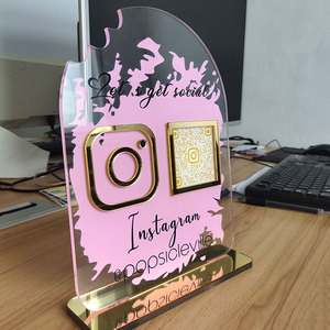 Contador de Seguidores en Redes Sociales, Soporte Acrílico para Código QR de Instagram - Product Image 1