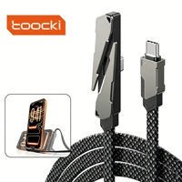 Câble de charge gaming coudé Toocki 240W avec support intégré, synchronisation de données haute vitesse 480 Mbps, connecteur multi-appareils pour usage domestique et bureautique