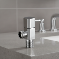 Robinet d'angle moderne en acier inoxydable personnalisé, accessoires de robinetterie, installation facile pour salles de bain, cuisines et appartements