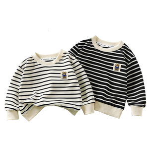 Automne nouveau 2025 <span class=keywords><strong>pull</strong></span> avec garçons et filles mode veste rayée bébé Version coréenne de vêtements pour enfants - Product Image 1