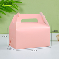 Boîtes à pâtisserie en papier kraft personnalisées de taille moyenne, portables et recyclables, avec poignée longue, pour pizzas et gâteaux, vente en gros