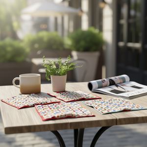 Sciarpa Quadrata Geometrica 70x70Cm con Motivo Colorato per Accessorio di Moda - Product Image 2