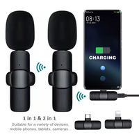 Microphone cravate sans fil professionnel à condensateur pour iPhone, idéal pour l'enregistrement vidéo, les interviews et les podcasts