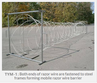 Mobile Security Razor Barbed Wire Barrier Solve Emergency Problems