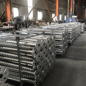 Cọc vít mặt đất có thể điều chỉnh để lắp đặt mặt đất Q235 Neo thép mạ kẽm với mặt bích - Product Image 1