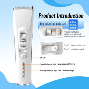 Tondeuse professionnelle pour animaux de compagnie A5 à batterie, en acier inoxydable, composants en plastique, 10 lames – Offre Spéciale - Product Image 2