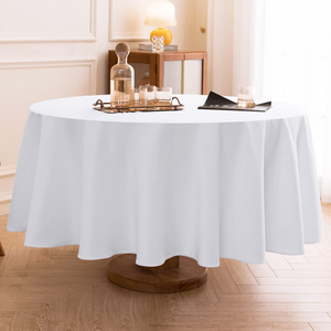 Hot Selling 120 Inch Woven Jacquard Polyester Wrinkle Free Durable Machine Washable Waterproof Customizable Various Tablecloth - Product Image 2