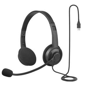 Auriculares USB más vendidos, auriculares con cable para centro de llamadas, auriculares para teléfono con micrófono con cancelación de ruido ENC - Product Image 2
