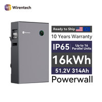 Système de batterie domestique 51,2 V 314 Ah haute tension avec interface d'interconnexion onduleur, configuration double placement pour alimentation de secours