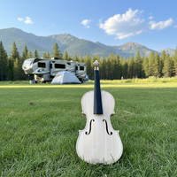 Violon blanc non verni LZS WV001 fait main par un étudiant, artisanat italien de haute qualité, bois massif