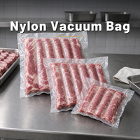 Sac sous vide en nylon transparent de qualité alimentaire, impression personnalisée, pochette sous vide sur mesure pour l'emballage de filets de poisson