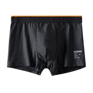 Calzoncillos bóxer para hombre 100% algodón, de punto, de tiro medio, transpirables, antibacterianos, con diseño de cintura de seda de leche - Product Image 3