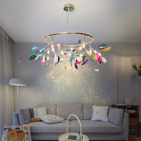 Lustre led suspendu en cristal au design moderne, produit de luxe, éclairage d'intérieur, luminaire décoratif de plafond
