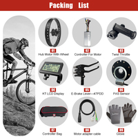 Kit de conversion VTT électrique 48V 750W avec moteur de moyeu avant sans balais, pneus 4.0, dropout 135mm, pour neige, 20 24 26 pouces