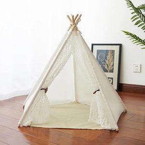 Tienda de campaña portátil para interiores para perros y gatos, <span class=keywords><strong>casa</strong></span> para mascotas para perros pequeños con cojín acogedor extraíble y lavable - Product Image 1