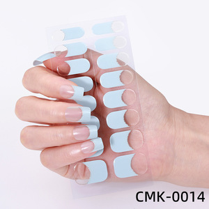 Pháp phong cách Gel Nail Stickers không có đèn cần thiết không thấm nước Nail Polish Strips qua biên giới Nail Art Stickers dễ dàng áp dụng bán buôn - Product Image 2