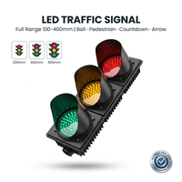 Feux de signalisation à incandescence Wideway 100 200 300 PC en gros, avec compte à rebours piéton et flèche directionnelle, IP68 EN12368 OEM